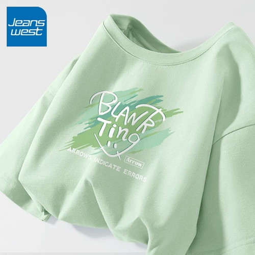 Хлопковая летняя футболка с коротким рукавом для отдыха, оверсайз, круглый воротник