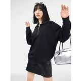 Осенний свитшот, утепленная куртка с молнией, на молнии, воротник поло