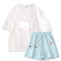 Белый застенчивый кролик+мятный зеленый порошок сердце k