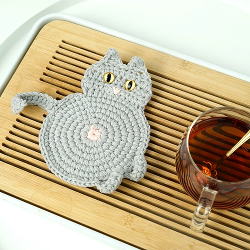 Плетеный крючок для вязания ручной работы, клубок пряжи, набор материалов, «сделай сам», кот, скоротать время