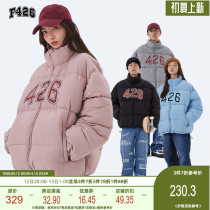 (F426 Official Shop) Guochao Hip Hop Lovers Hip Hop Street Four Color Sticker Big LOGO Loose Casual Cotton Clothing