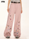 [F426 Official Store]National Trend Brand Summer New American Retro Casual Loose Sticker Print Casual Pants