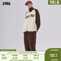 (F426 Official Shop) Guochao Hip Hop Lovers Hip Hop Street Four Color Striking Striped Webbing Sports Blouse