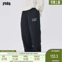 (F426 official store) State Chater lovers street hip hop loose vertical bar quilted cotton pants men and women