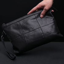 Special cabinet Handbags mens bag Large capacity Envelopes Bag for mens Handbags Leather Soft Leather Korean version Leisure Little Sheep leather