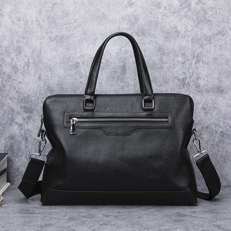 Briefcase Business Casual One Shoulder Crossbody Travel Travel Bag Fashion Men's Bag Handbag Men's Leather Horizontal Section