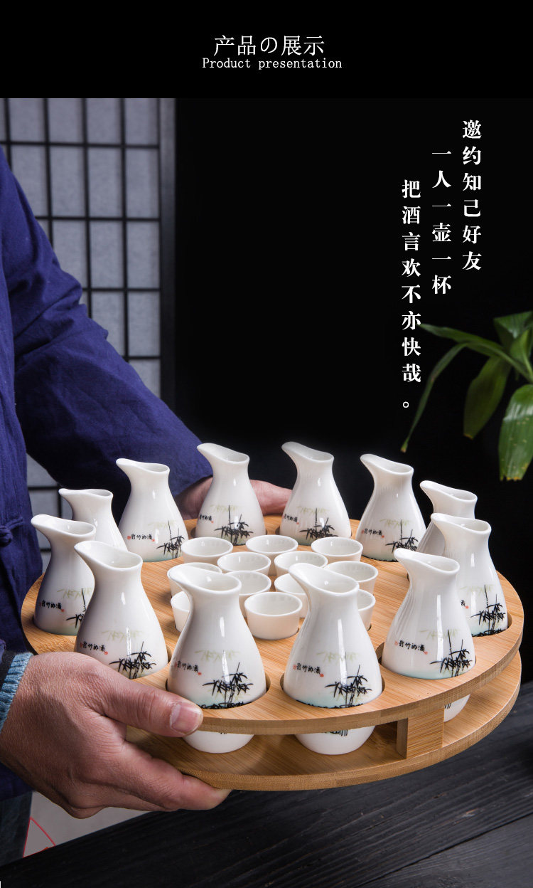 Ликер Cup 创意家用日式陶瓷酒具白酒杯套装分酒器酒壶仿古小酒盅烈酒一口杯
