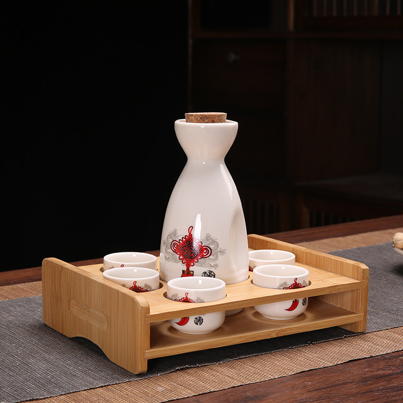 Ликер Cup 创意复古分酒器白酒杯酒具套装家用小号一口杯陶瓷中式清酒壶酒盅