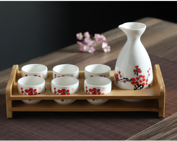 Прозрачное стекло Японское саке набор керамических японский ликер винный набор старинных духов стеклянный кувшин стеклянный кусаются стекло