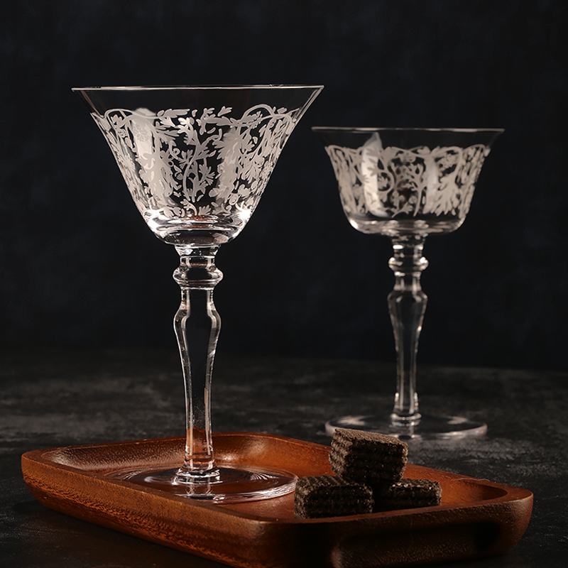 Bar Soul BSCK8126 Crystal Japanese Kimura Pattern Martini Classical Classic Cocktail Printing Cup