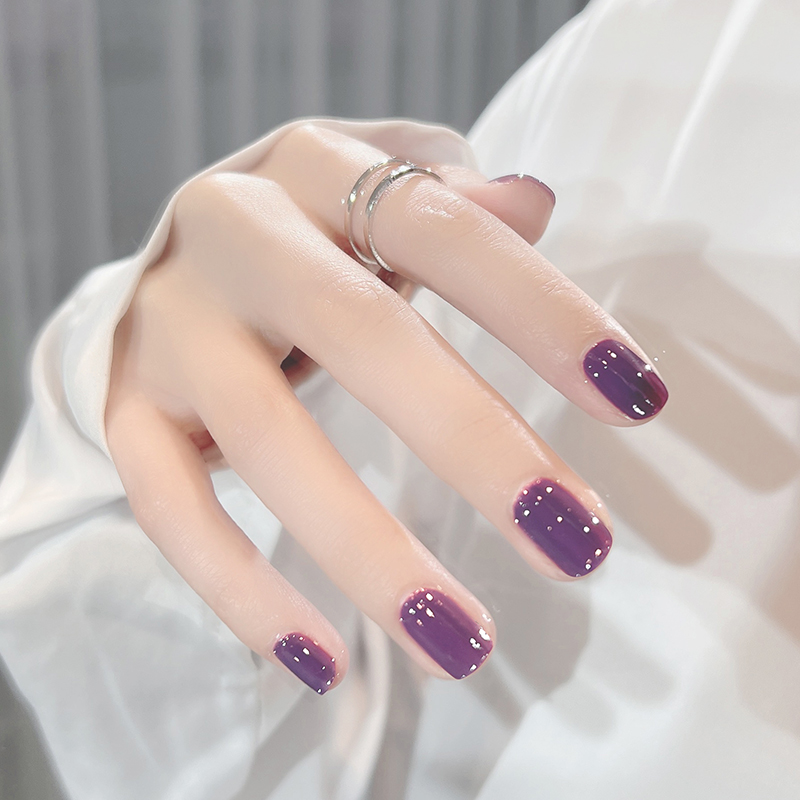 2022 summer new color nail polish set tasteless no-bake tear-pull quick-drying long-lasting white purple net red white