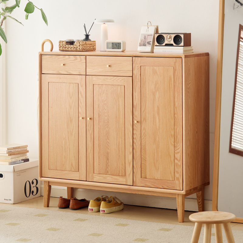 All-Solid Wood Shoe Cabinet for Home Use, Shoe-Changing Cabinet at the Entrance, Storage Cabinet Integrated Against the Wall, Multi-Layer Large-Capacity Oak Shoe Rack All-Solid Wood Shoe Cabinet for Home Use, Shoe-Changing Cabinet at the Entrance, Storage Cabinet Integrated Against the Wall, Multi-Layer Large-Capacity Oak Shoe Rack
