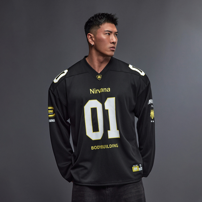 Fearless Oriental Unparalleled Club No. 1 Member Jersey Long Sleeve Moisture-Wicking Breathable Mesh Rugby t Hardcore Look Fearless Oriental Unparalleled Club No. 1 Member Jersey Long Sleeve Moisture-Wicking Breathable Mesh Rugby t Hardcore Look