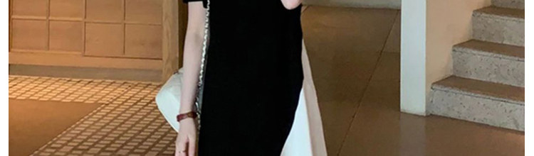 Платье для беременных 孕妇洋装轻奢高级感夏季法式短袖缎面拼接假两件小黑裙2026新款