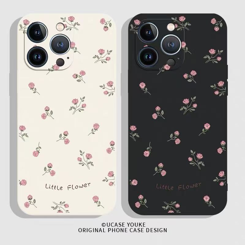 Summer Fresh Rose Flower Phone Case Suitable for Samsung S26/25 Edge, S24/23 Fe, Niche S22/21+, Korean Style A57 A56 A55 A54 A37 Purple A17 A16 A24 A42 A33 A15