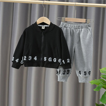 Male and female children sports Spring clothing suit 2022 new Korean version Childrens spring and autumn net red Two sets of baby spring clothes