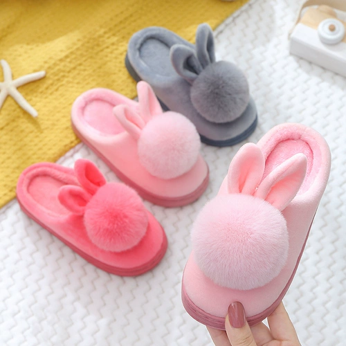 Детские тапочки, мультяшная обувь, удерживающие тепло туфли для мальчиков, нескользящая сумка для обуви