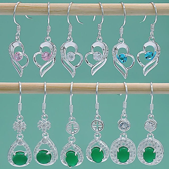 Ladies silver earrings 2020 new tide 99 pure silver loving ear loving temperament long - range super - fairy gold ear ear decoration