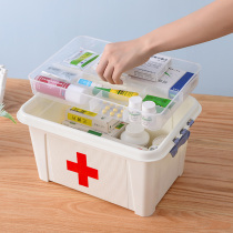 Medicine box Household medicine box Medicine storage box Childrens family size portable emergency medical box