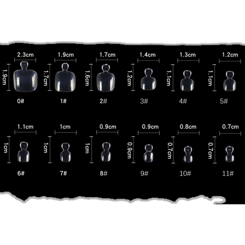 Накладные ногти для маникюра, короткие прозрачные наклейки для ногтей, набор маникюрных инструментов для пальцев на ноге, готовый продукт, 600 штук