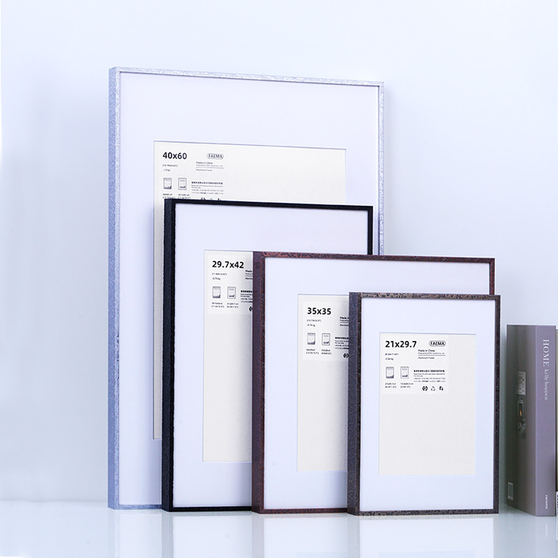 High-End Aluminum Alloy Gilded Luxury Photo Certificate Decorative Picture Frame with Purple Copper, Bronze, Black and Silver Frames for Wall Hanging