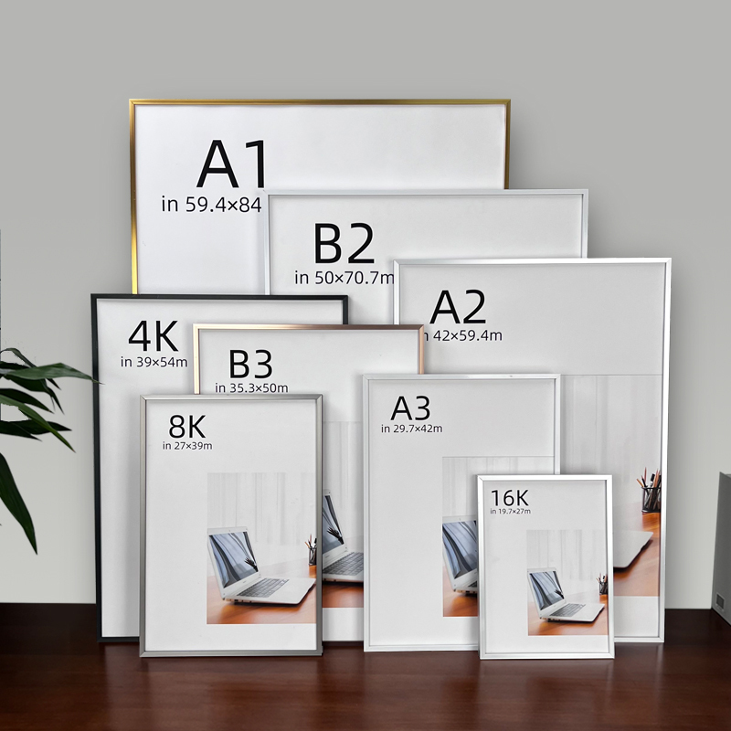 Replaceable Aluminum Alloy Picture Frame 70X100 Poster Frame 8K4 Open Frame A1 A2 60 90 Magnetic Advertising Photo Frame