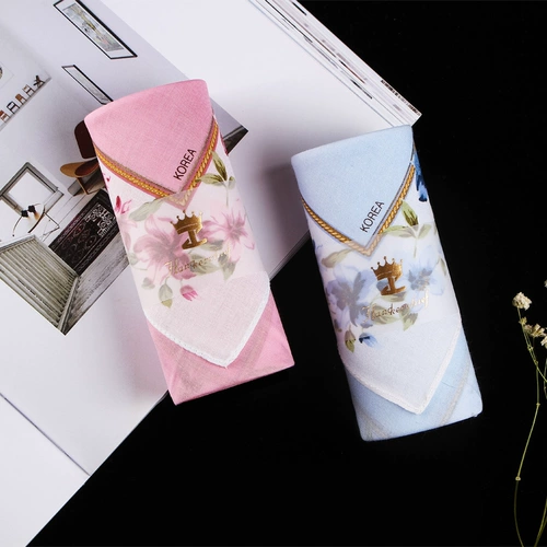 往季 Хлопковый милый носовой платок, шарф, в цветочек