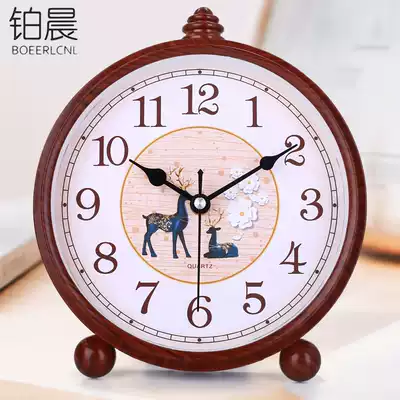 Platinum Morning House Clock Garden Living Room Retro Clock Creative Bedside Clock Mute Clock Fashion Quartz Clock