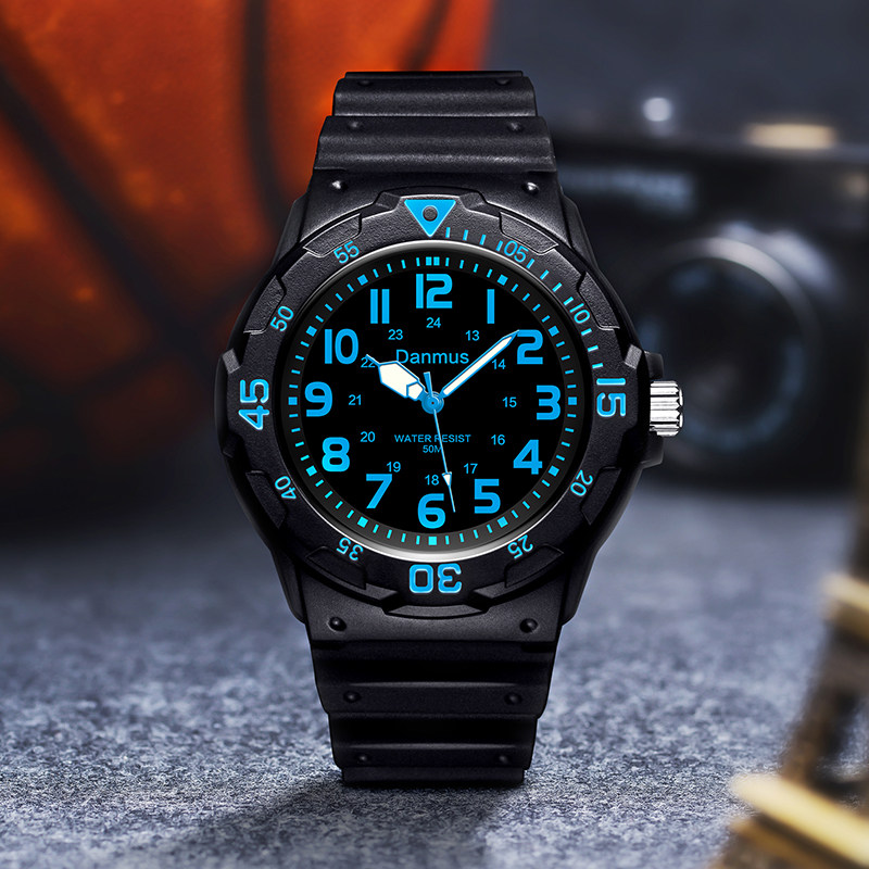 Exam-specific pointer student watch boys waterproof junior high school students high school boys over 10 years old boys men's quartz watch