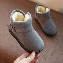 New non-slip snow boots 2019 Winter new boy big cotton shoes plus velvet thick boy winter shoes girls