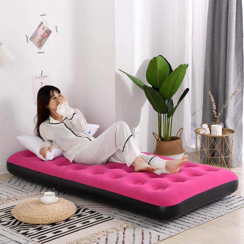 Inflatable mattress, single household, double thickened lazy air bed, travel folding bed, portable outdoor air bed