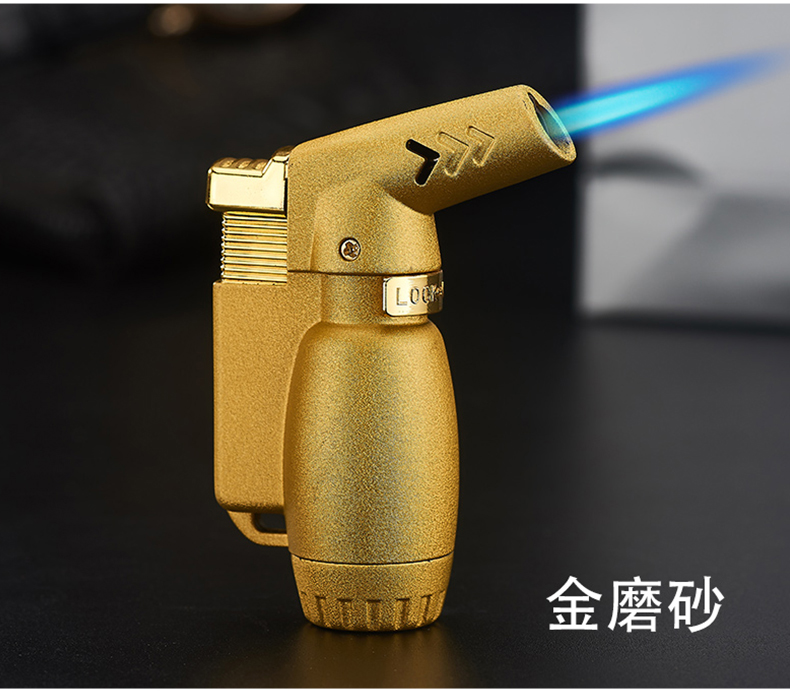 Nhà máy trực tiếp BK851 ô liu thẳng vào chức năng khóa lửa nhẹ hơn ngọn lửa màu xanh kim loại bật lửa hộp quẹt bic