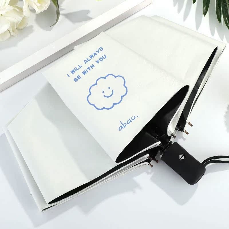 Umbrella ins female student automatic sun and rain dual-use cute umbrella folding umbrella sunscreen anti-UV
