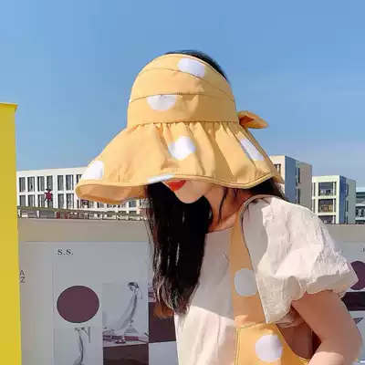 Anti-UV breathable empty top sunscreen hat summer women's face sun hat foreign fashion Korean version of breathable shell cap