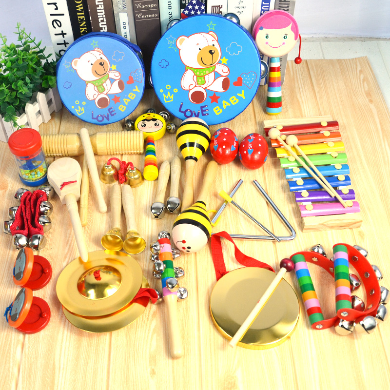Orff percussion set kindergarten children's early education music enlightenment encyclopedia percussion toy full set set