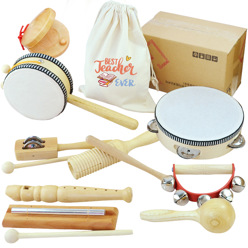 ORF percussion set Sand hammer tambourine Wrist bell Early education children's musical instrument set Enlightenment music toys