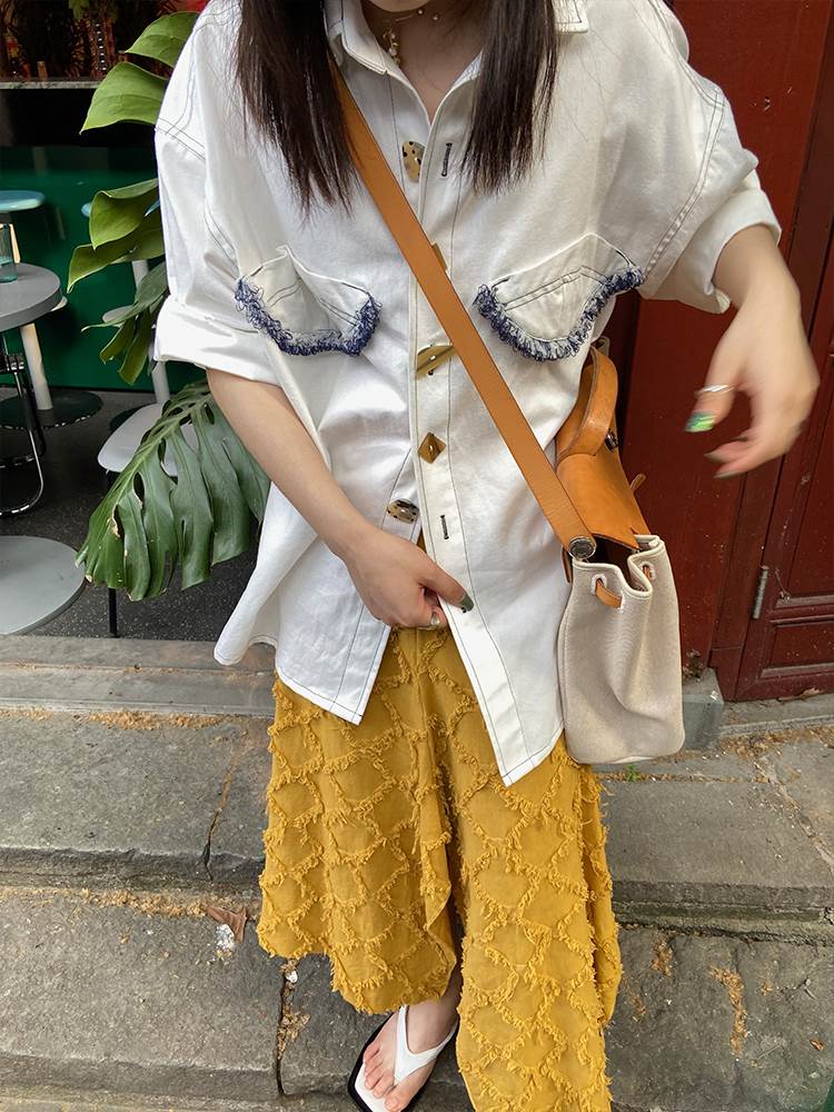 100 lap retro ancient 2022 new Korean version trendy pure cotton half body dress with small crowdsourced design sensation slim summer A character dress