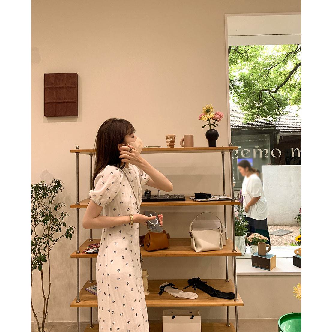 Famed elegant name Yuanyuan Pot with high waist and slim niche design temperament for women Summer 2022