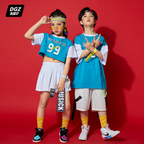 Childrens cheerleader clothes girls primary school pupils group sports outfits boys and girls six-one performance suits