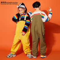 Street Dance Suit Boy Autumn Clothing Children Hip Hop Wave Clothing Less Kids Hiphop Girl Jazz Costumes Handsome
