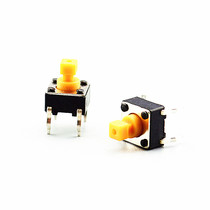 Light touch micro press switch Four foot switch 6 * 6 square head yellow 2 4 * 2 4 key small reset switch