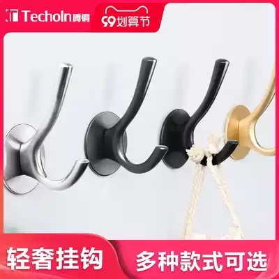 Punch-free hanging hook Wall Wall creative clothing whole cabinet shoe cabinet porch black dressing room metal coat adhesive hook