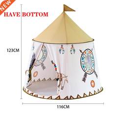 123*116cm Portable?Children's Tent House Wigwam Foldable