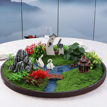 New Chinese Turntable Intermediate Swing Flower Hotel Large Round Table Decoration Pendulum Round Table of table Dining Room Table Flower Pendulum Table