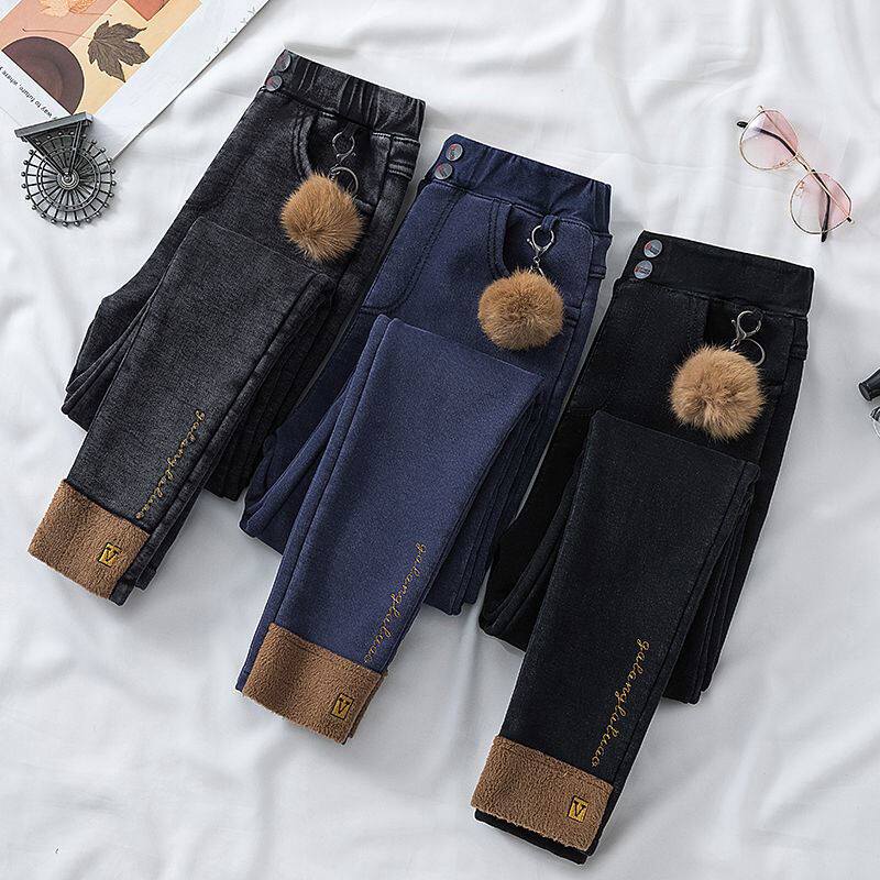 (70-200 catty) Elastic Jeans Woman Spring Autumn New High Waist Display Slim 100 Hitch Woman Little Foot Pencil Pants Trousers Long Pants