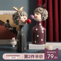 Nordic light luxury modern ornaments living room TV cabinet Porch Art wine cabinet decorations housewarming new home gifts