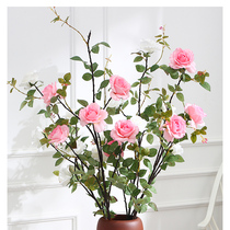 Living room entrance simulation flower dried flower decoration flower arrangement fake flower bouquet decoration silk flower arrangement