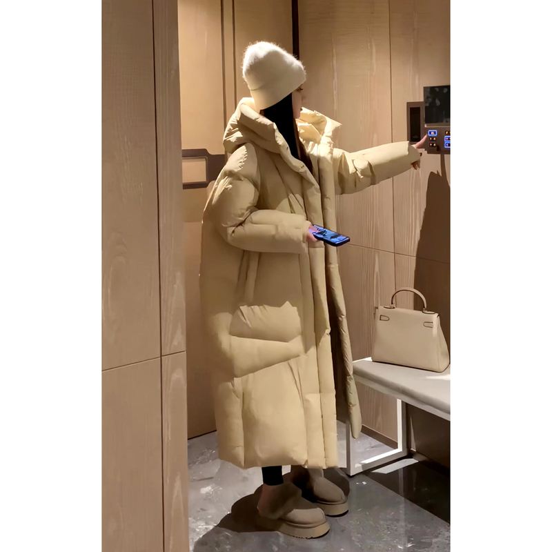 Fashionable Casual Long Thickened Warm down Jacket 2026 Winter New Hooded Cold-Resistant White Duck down Coat for Women Fashionable Casual Long Thickened Warm down Jacket 2026 Winter New Hooded Cold-Resistant White Duck down Coat for Women