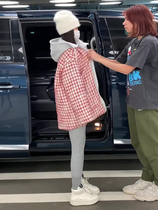 Niche houndstooth small fragrance fashionable fake two-piece jacket for women 2024 winter fashion new loose versatile jacket