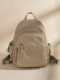 Sin cuero, tela pura, mochila ligera de nailon suave para mujer, mochila escolar para estudiantes de gran capacidad, mochila de moda de viaje
